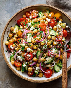 Chickpea Kachumber Salad