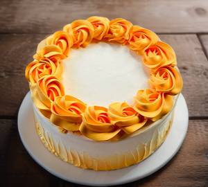 Orange Floral Cake