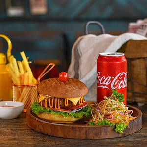 Karachi Signature Burger With Coke
