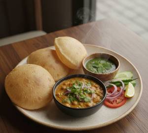 Chhole Bhature 2 Pcs [300Ml Bowl]