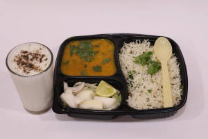 Dal Fry Jeera Rice Buttermilk