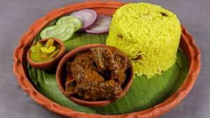 Basanti pulao & mutton kasha combo