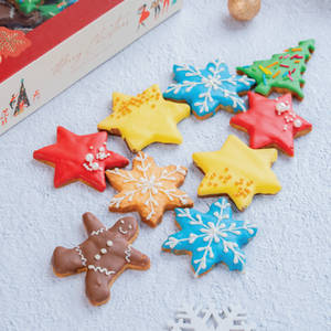 Ginger Bread Christmas Cookies Box of 7 Pcs
