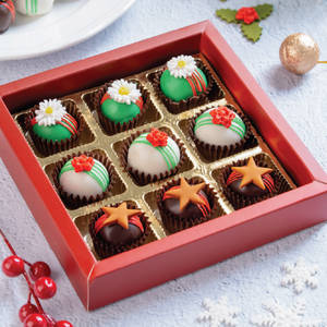 Christmas Chocolate Truffles Box of 9
