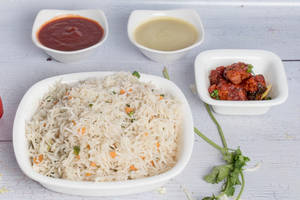Jeera Rice with 2pcs chilli Chicken 