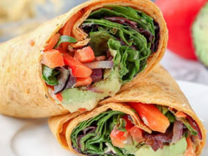 Zesty Veggie Hummus Wrap