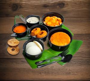 1 Plates Idli + Button Idli 2 Plates +Medu Wada 2 Plates