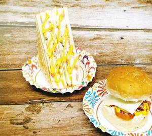 2 veg sandwich with veg burger