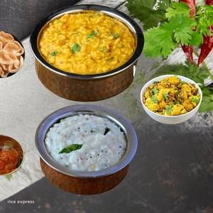 Classic Dal Khichdi 450 Ml+curd Rice 250 Ml+veg 250 Ml+fryums+pickle