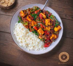 Paneer Subji With Rice 