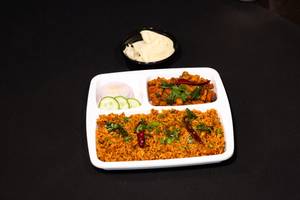 Tomato Rice With Aloo Fry (3cp Trays)