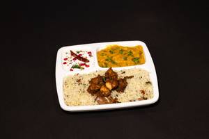 Fry Piece Chicken Pulao+sambar Rice + Curd Rice