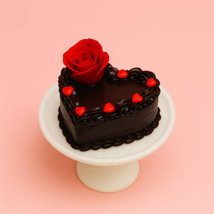 Chocolate Heart Shape Cake [500 Gm]