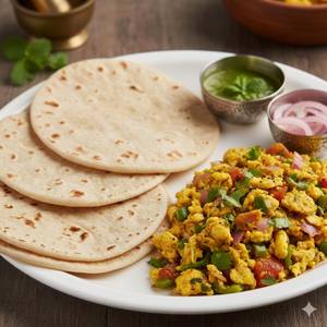 2 pcs Paratha with Egg Bhurji