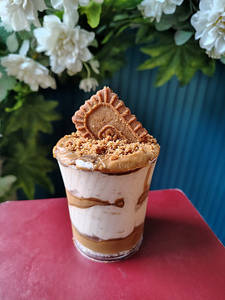 Golden Lotus Biscoff Pudding