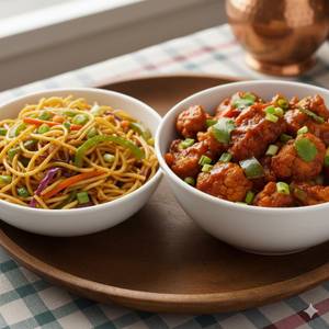 Gobi manchuriann and Veg Noodles