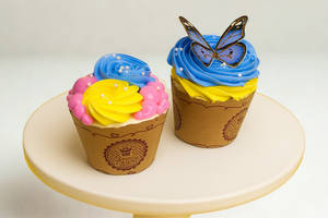 Floral Butterfly Cupcake [2 Pc]