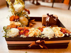 Gooey ODC Cookies & Biscotti With Floral Arrangement