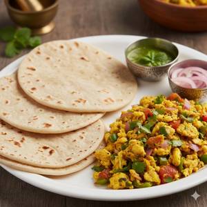 3 pcs Roti with Egg Bhurji