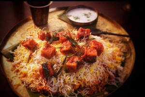 Paneer 65 Biryani (300 Gms) With Raita