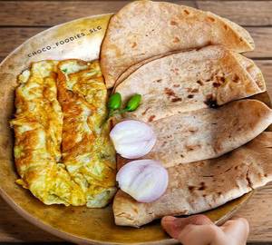 2 Egg Omelette  4 Roti