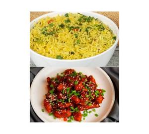 Baby Corn Chilli +Veg Pulao