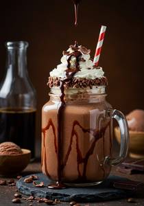 Chochlate with ice cream