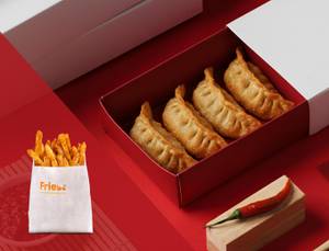 Choice of Fried Momos + French Fries