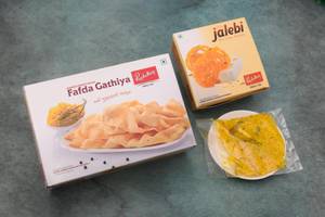 Kesar Jalebi [250 Gms] + Fafda Gathiya [250 Gms]