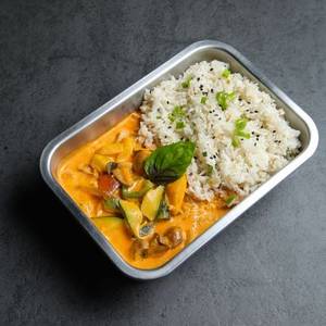 Yellow Curry Jhinga Sticky Rice 