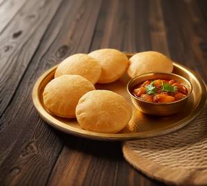 Falahari Rajgeera Poori [5 Pieces] & Aalu Curry