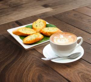 Cappuccino with Cheese Garlic bread 