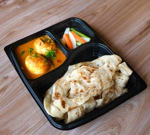 Porotta (2 Pcs)+ Egg Curry+ Includes Boiled Veg