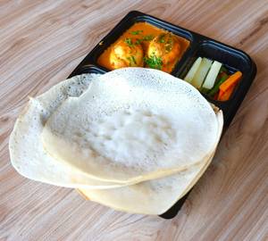 Appam (3 Pcs) + Egg Curry+ Includes Boiled Veg