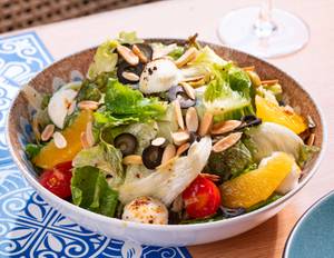 Caramelized Goat Cheese, Tomatoes,Toasted Almonds,Orange
