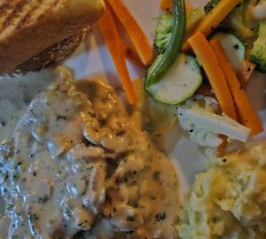 Chicken Steak with White Sauce