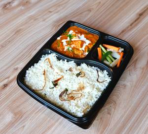 Ghee Rice + Paneer Butter Masala + Boiled Veg