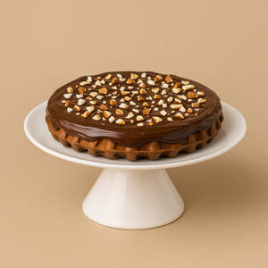 Almond Brownie Waffle Cake