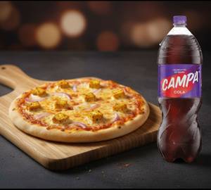 Paneer & onion pizza+cold drink                                                