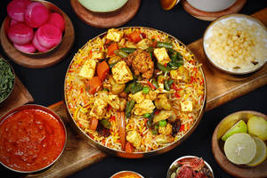 Vegetable Dum Biryani With Gravy Or Raita (serves 1-2)