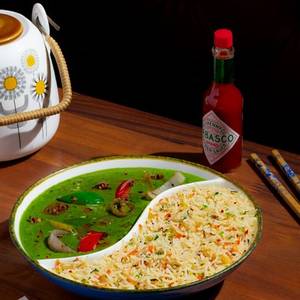 Thai Green Curry With Bamboo Rice