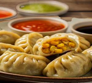 Steam Corn cheese Momos (5pcs)