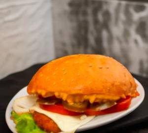 Veg Aloo Tikki Cheese Burger