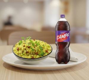 Plain Poha+cold drink                                                