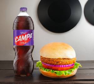 Veg Paneer Aloo Tikki Burger+cold drink                                                