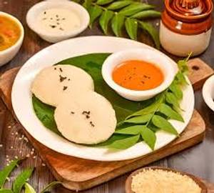 Idli (4Pcs) +Sambar+Chutney