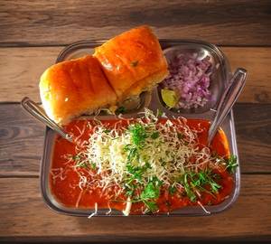 Cheese pav bhaji