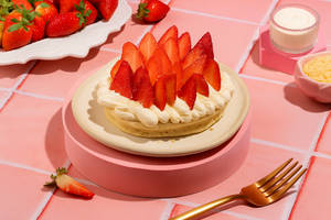 Cream Cheese & Strawberry Pancake