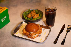 Classic Fried Chicken Burger + 1 Pcs BFC + Coke