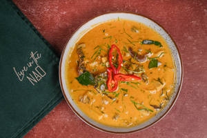 Exotic Mushrooms & Zucchini In Burmese Yellow Curry